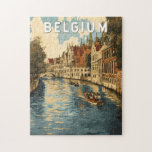 Puzzle Ilustracion Bélgica Viaje de arte<br><div class="desc">Diseño de arte vectorial belga. Bélgica,  una joya europea,  es conocida por sus encantadoras ciudades medievales,  sus chocolates y gofres de fama mundial y su rico patrimonio cultural.</div>