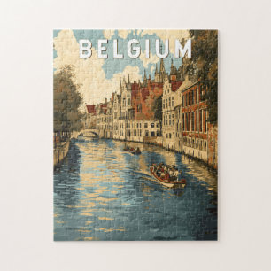 Puzzle Ilustracion Bélgica Viaje de arte