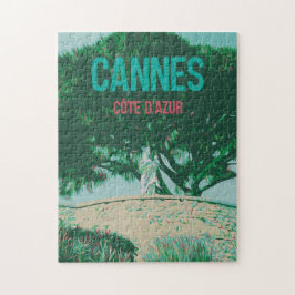 Puzzle Ilustracion Cannes Côte d'Azur Le Suquet Francia