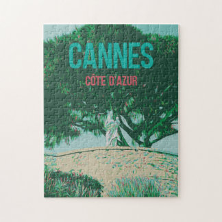 Puzzle Ilustracion Cannes Côte d'Azur Le Suquet Francia