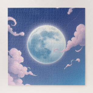 Puzzle Ilustracion caprichoso y caprichoso de la luna en 