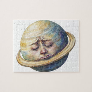Puzzle Ilustracion celeste de Saturno acuarela