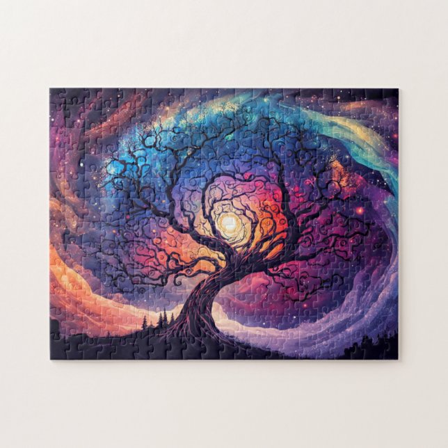 Puzzle Ilustración Colorida de la Noche Iluminada (Horizontal)