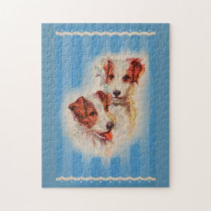 Puzzle ILUSTRACION CUTE Jack Russell terriers