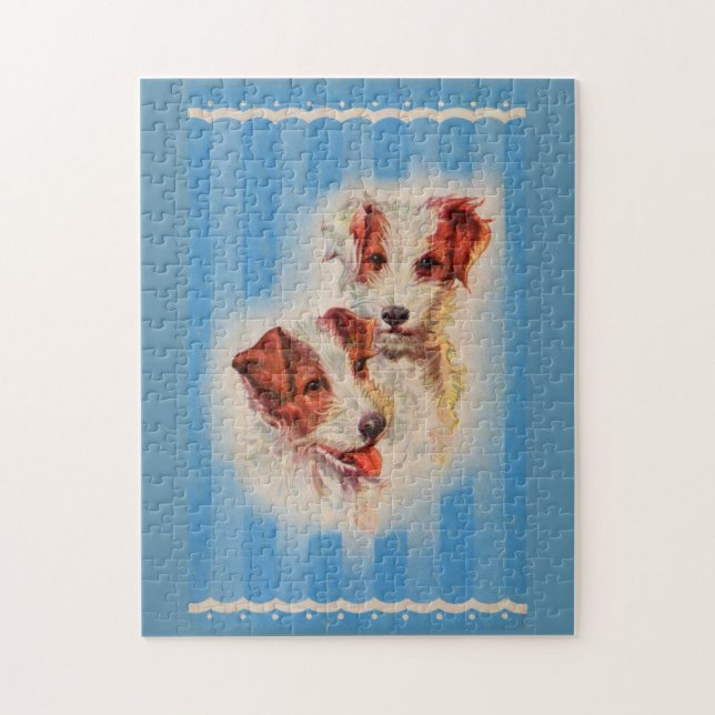 Puzzle ILUSTRACION CUTE Jack Russell terriers (Vertical)
