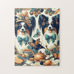 Puzzle Ilustracion Cute Papillon Dog