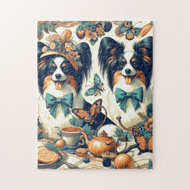 Puzzle Ilustracion Cute Papillon Dog (Vertical)