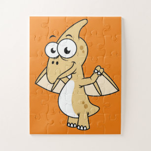Puzzle Ilustracion Cuto De Un Pterodáctilo. 2