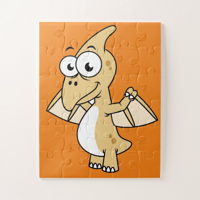 Puzzle Ilustracion Cuto De Un Pterodáctilo. 2 (Vertical)