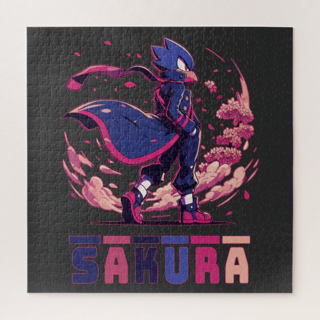 Puzzle Ilustración de anime de pájaro guerrero Sakura con (Vertical)