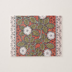 Puzzle Ilustración de arte de rosa silvestre floral vinta