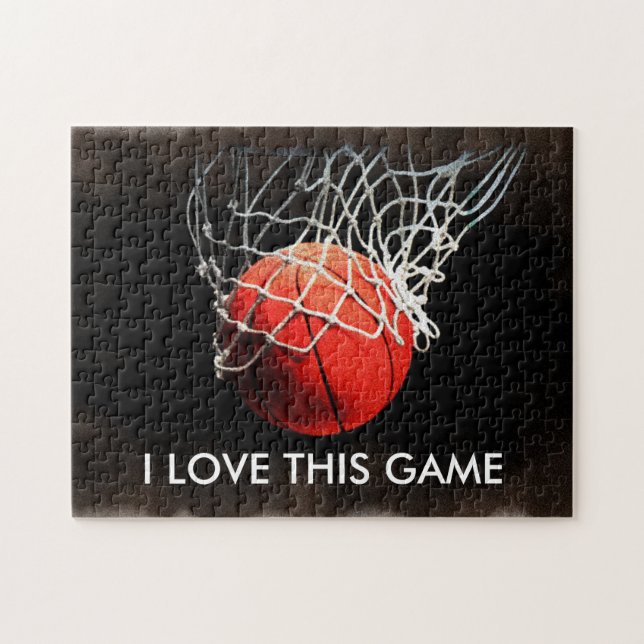 Puzzle Ilustracion de baloncesto pintura Deportes de arte (Horizontal)