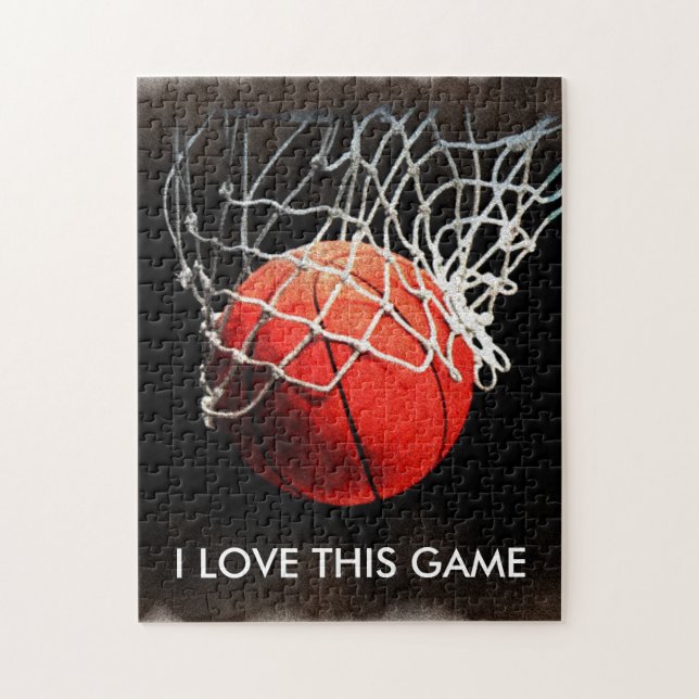Puzzle Ilustracion de baloncesto pintura Deportes de arte (Vertical)