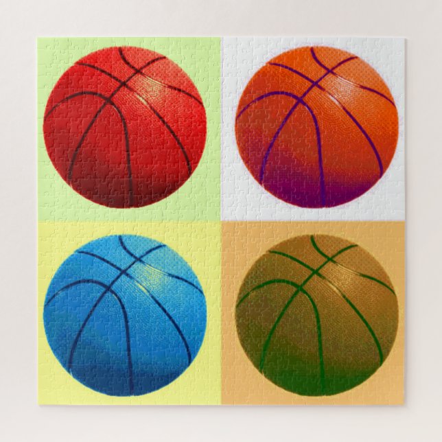 Puzzle Ilustracion de baloncesto pintura Pop Art Sports (Vertical)