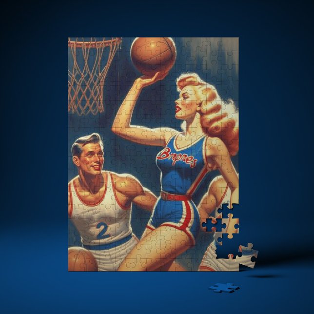 Puzzle Ilustracion de baloncesto Retro (Subido por el creador)