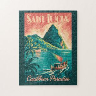 Puzzle Ilustración de barco de Santa Lucía Arte de viaje