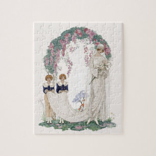 Puzzle Ilustración de boda Art Nouveau – Novia vintage