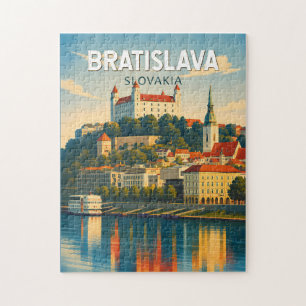 Puzzle Ilustración de Bratislava Eslovaquia Arte de Viaje