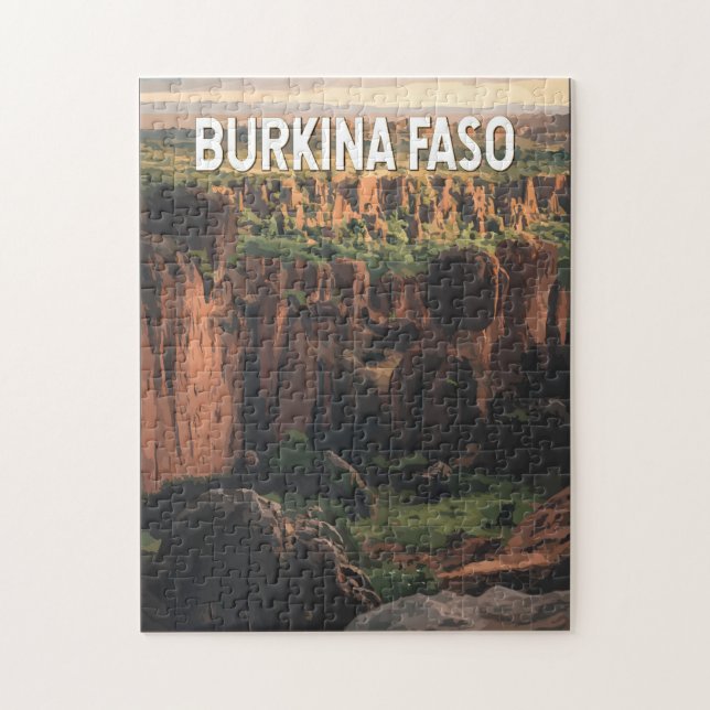 Puzzle Ilustracion de Burkina Faso Viaje al arte (Vertical)