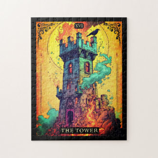 Puzzle Ilustración de carta de tarot, La Torre