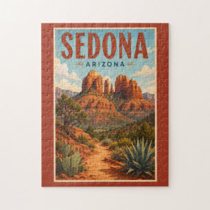 Puzzle Ilustración de Cathedral Rock Sedona Arizona Viaje