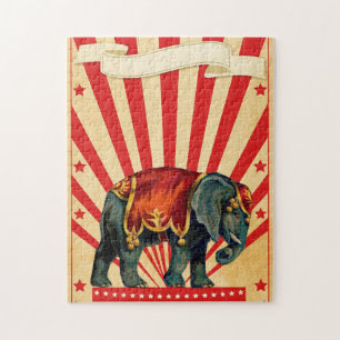 Puzzle Ilustracion de circo vintage Art Antiguo