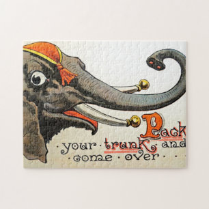 Puzzle Ilustracion de circo vintage Art Antiguo