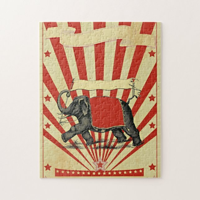 Puzzle Ilustracion de circo vintage Art Antiguo (Vertical)