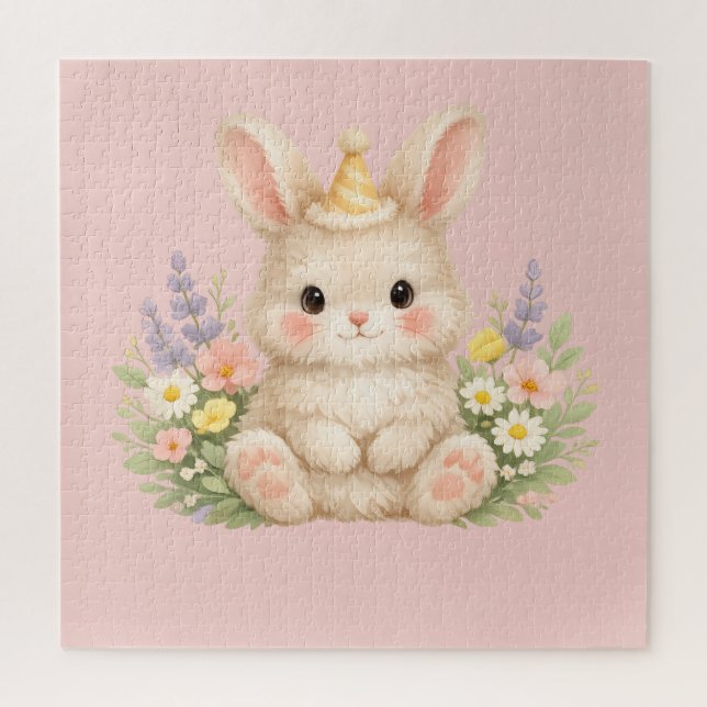 Puzzle Ilustración de conejo silvestre Pastel Bunny (Vertical)