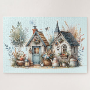 Puzzle Ilustración de Cottage Haven Floral Homes