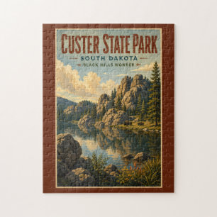 Puzzle Ilustración de Custer State Park Dakota del Sur Vi