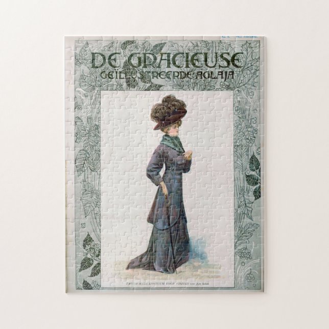 Puzzle Ilustracion de diseño de moda de las damas de époc (Vertical)