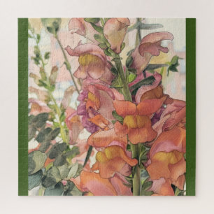 Puzzle Ilustración de flor con lápiz de colores pastel