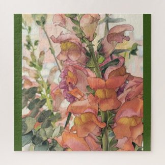Puzzle Ilustración de flor con lápiz de colores pastel