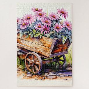 Puzzle Ilustración de flor de aster recién cortada