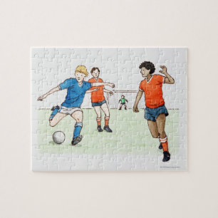 Puzzle Ilustracion de futbolistas