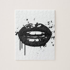 Puzzle Ilustracion de glamour de moda en blanco y negro