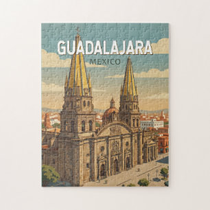 Puzzle Ilustración de Guadalajara México Arte de Viaje Vi