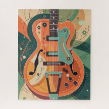 Ilustracion de guitarra eléctrica retro