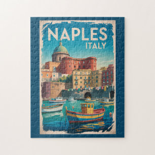 Puzzle Ilustración de la Bahía de Nápoles Italia Arte de