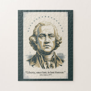 Puzzle Ilustración de la cita del segundo presidente John