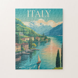 Puzzle Ilustración de la costa de Amalfi en Italia Arte d