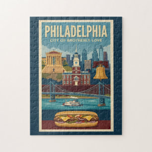 Puzzle Ilustración de la cultura de Filadelfia, Pensilvan