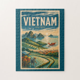 Puzzle Ilustración de la cultura de Vietnam Arte de viaje