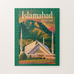 Puzzle Ilustración de la Mezquita Faisal de Islamabad Pak