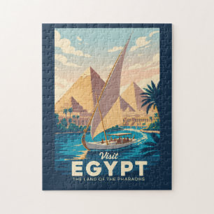 Puzzle Ilustración de la pirámide de Egipto Arte de viaje