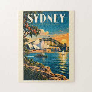 Puzzle Ilustración de la puesta de sol en Sydney Australi