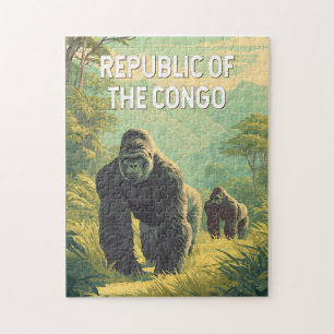Puzzle Ilustración de la República del Congo Arte de Viaj