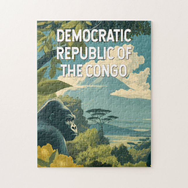Puzzle Ilustración de la República Democrática del Congo (Vertical)