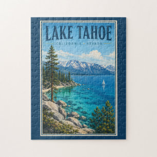 Puzzle Ilustración de Lake Tahoe California Nevada Viaje